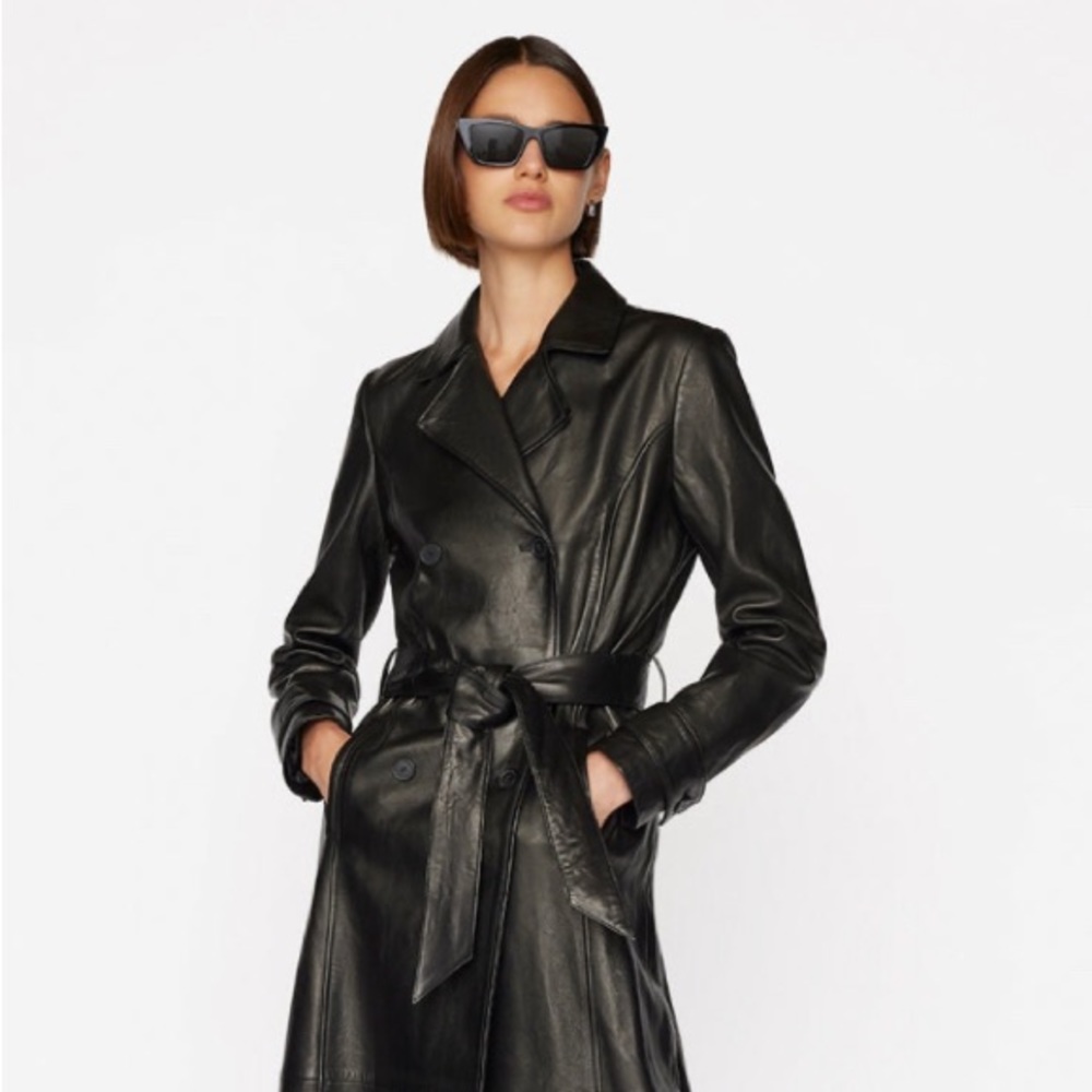 London Fog Genuine Leather Coat Womens